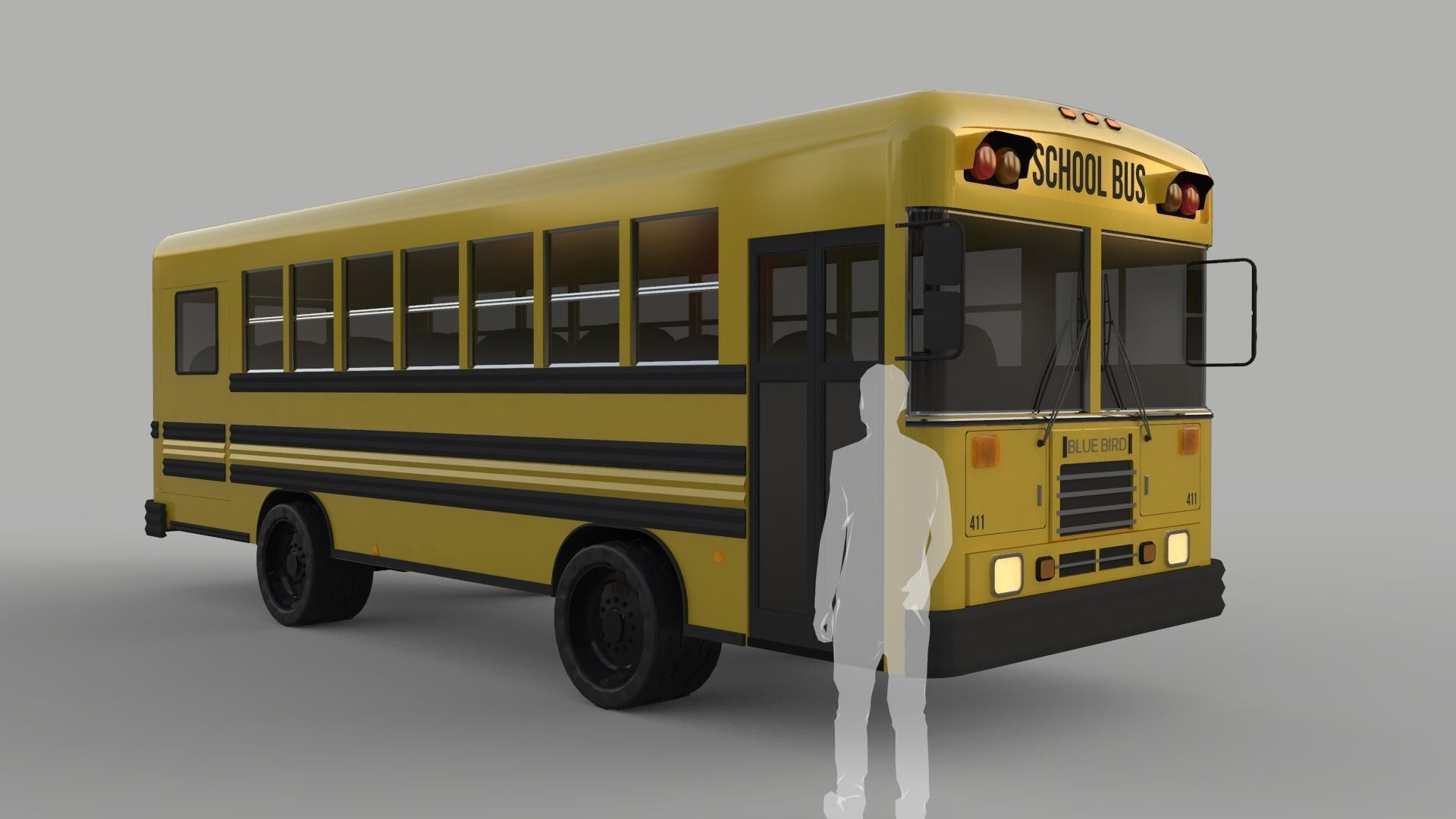 School Bus - Bluebird TC2000 Inspired 3D model_24