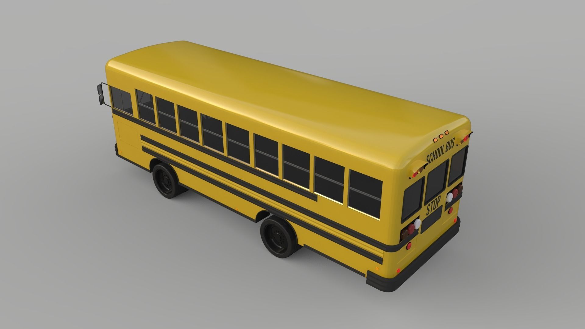 School Bus - Bluebird TC2000 Inspired 3D model_2
