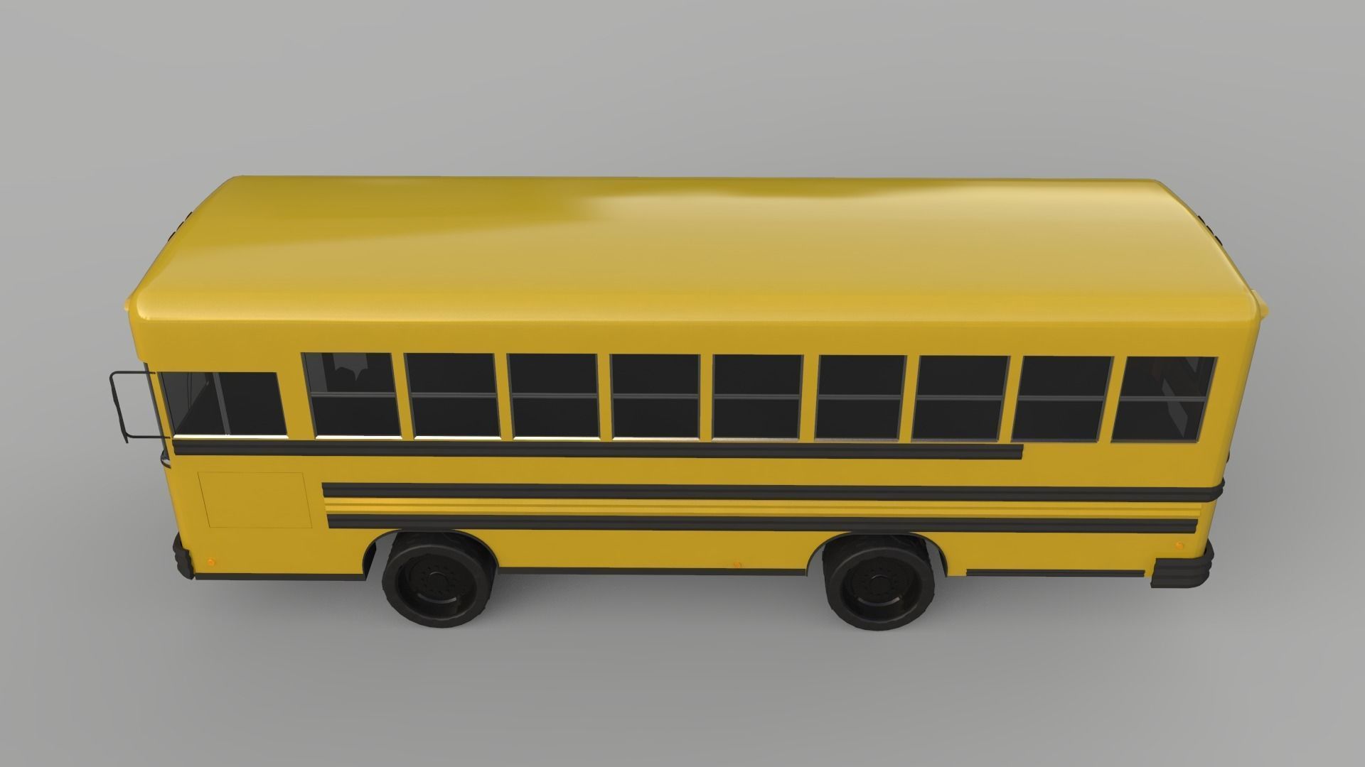 School Bus - Bluebird TC2000 Inspired 3D model_1