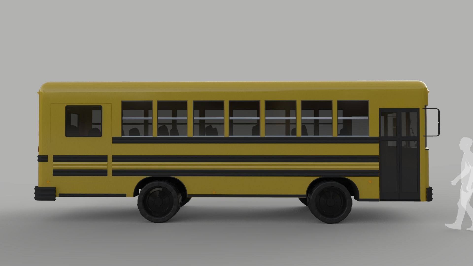School Bus - Bluebird TC2000 Inspired 3D model_23