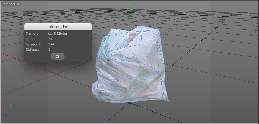 4 Trash Bag Bundle Low-poly 3D model_15