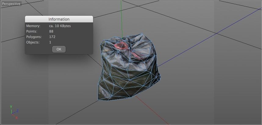 4 Trash Bag Bundle Low-poly 3D model_17