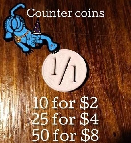 Counter Coins Magic the Gathering Free 3D print model