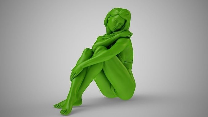 Lonely Girl 3D print model