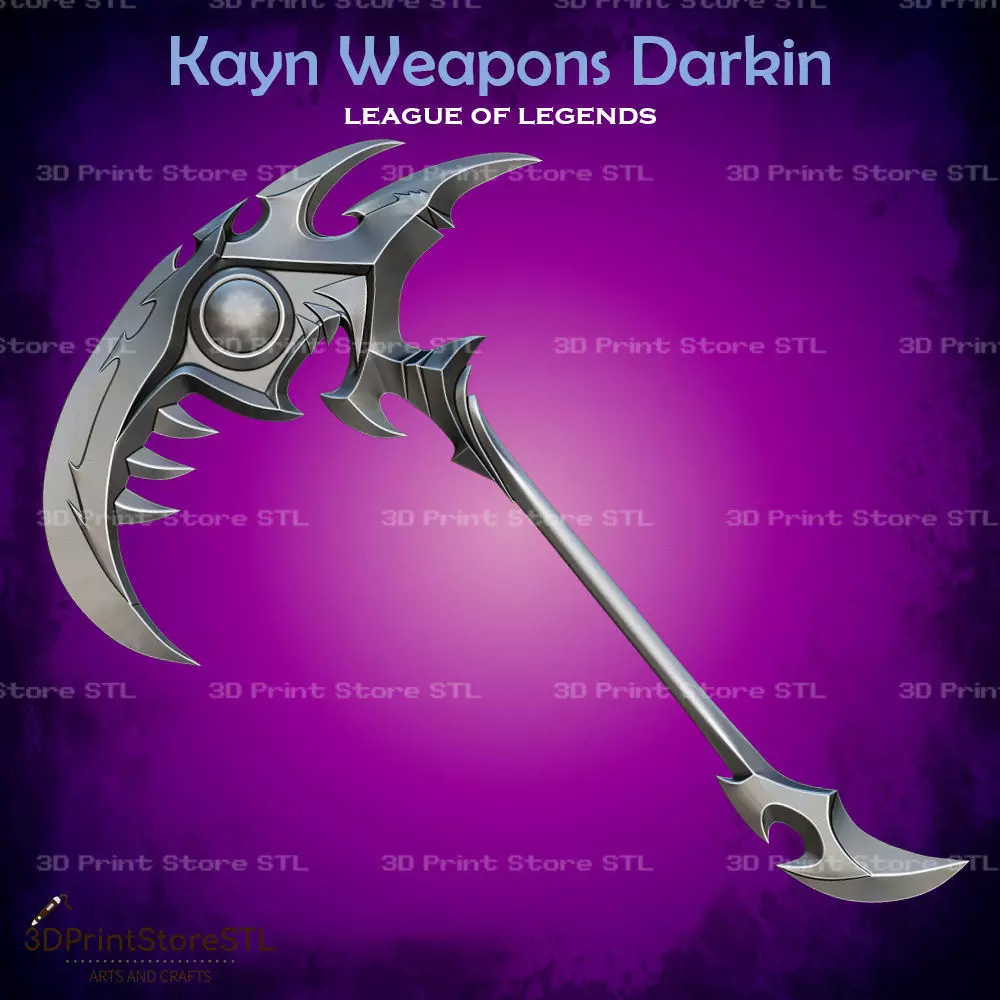Kayn Darkin Scythes Cosplay League of Legends - STL File 3D print model_0