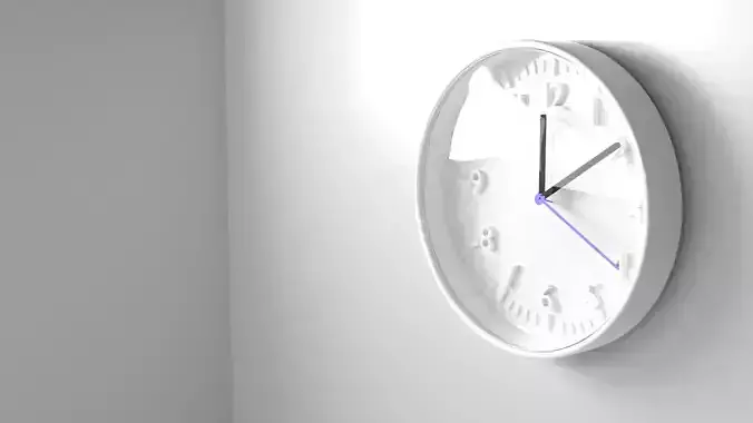 White Clock 1 3D model