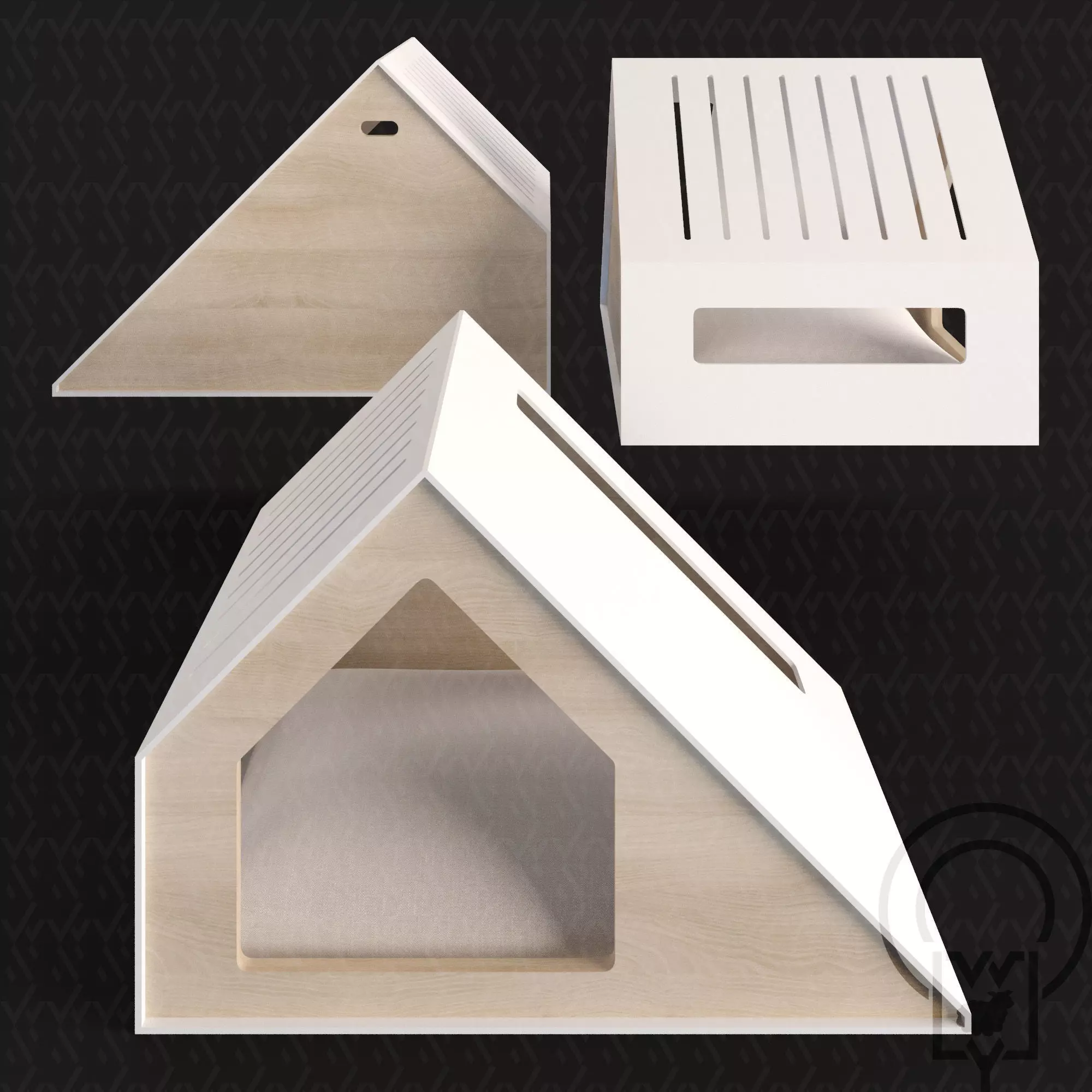 Deauvile pet House  Low-poly 3D model_0