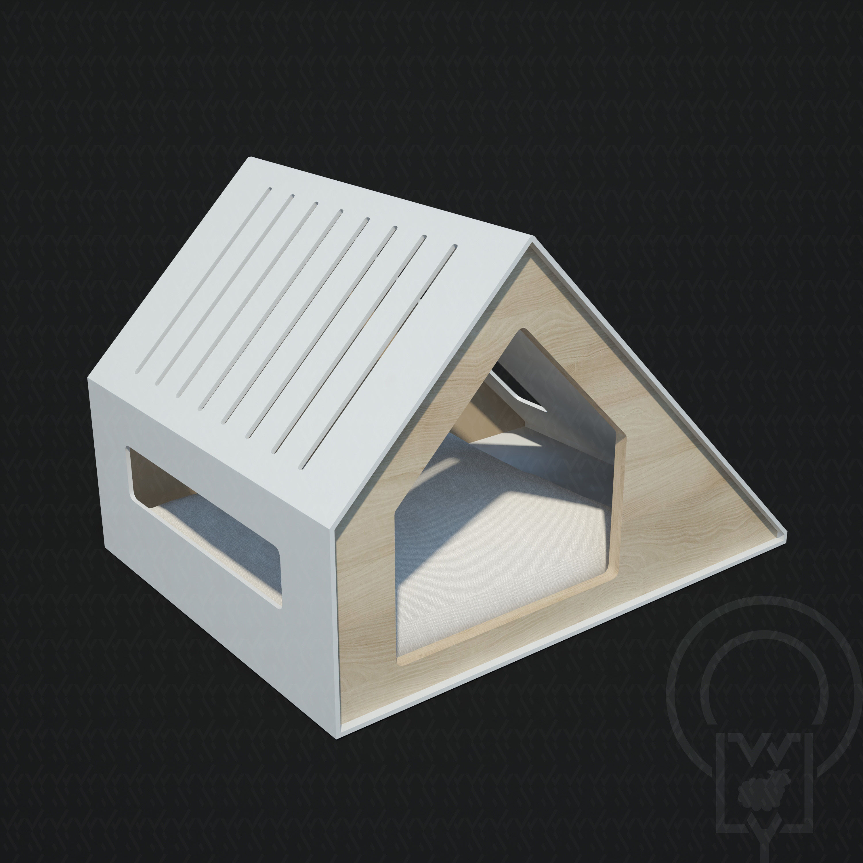 Deauvile pet House  Low-poly 3D model_8