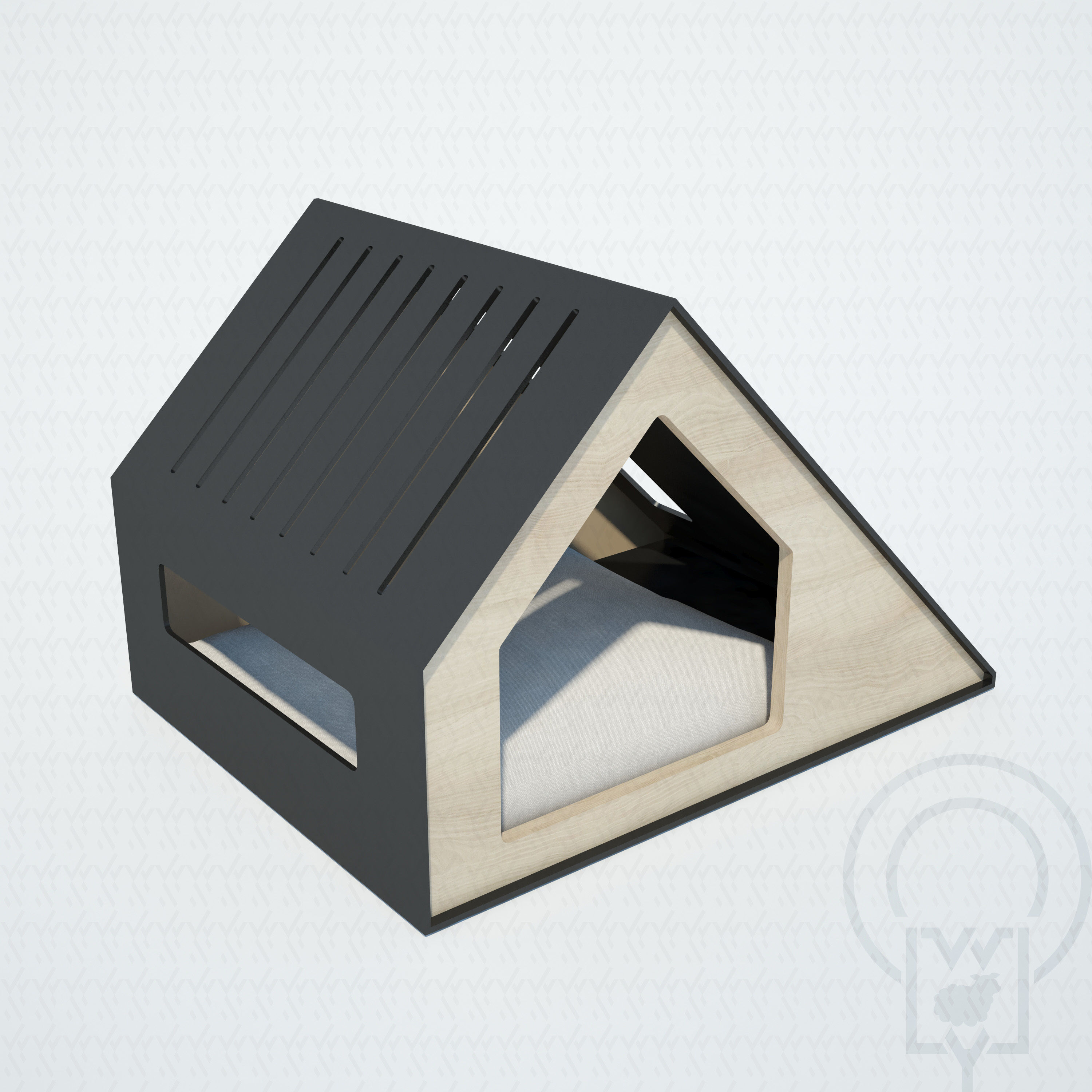 Deauvile pet House  Low-poly 3D model_10