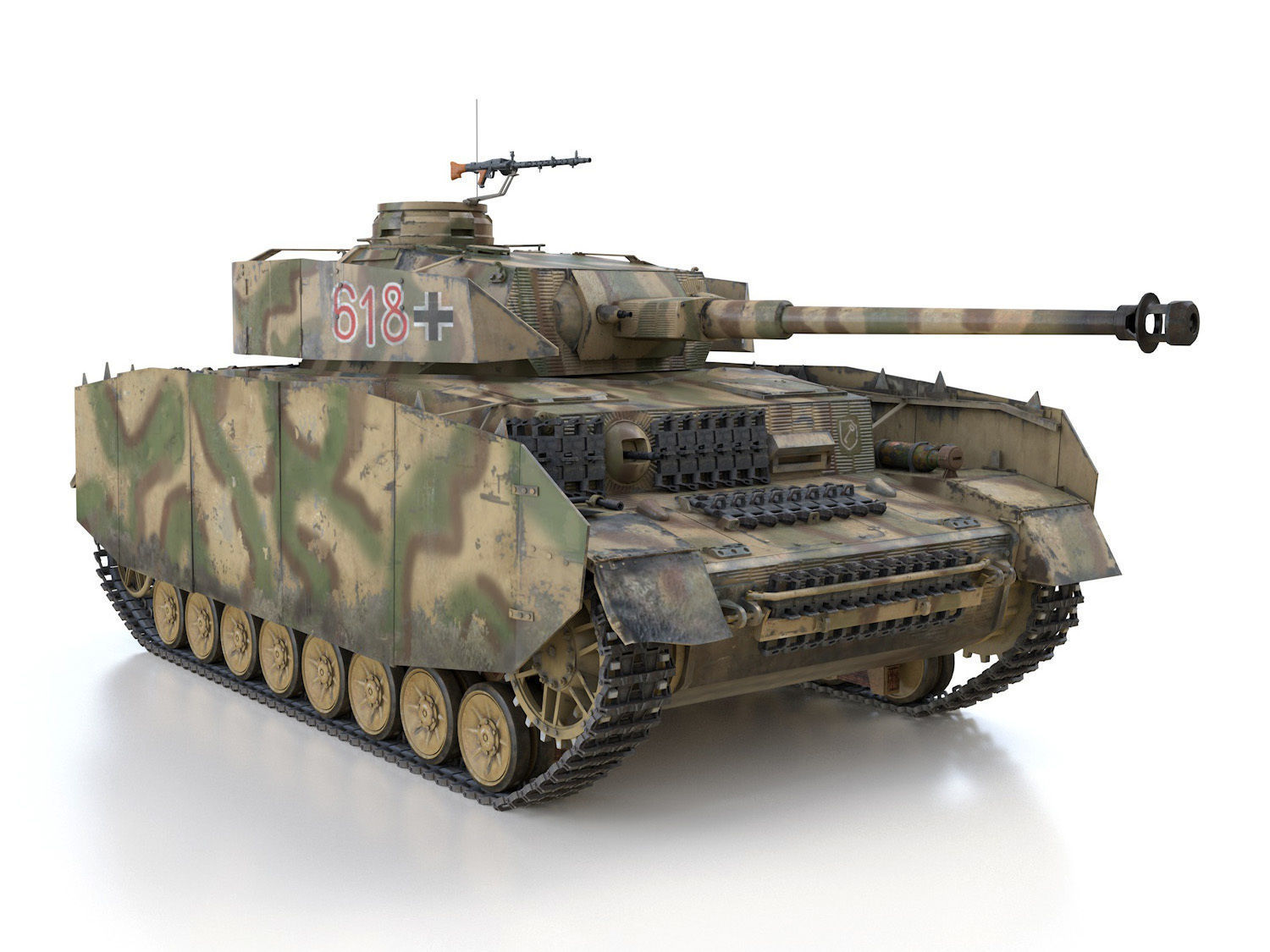 PzKpfw IV - Panzer 4 - Ausf H - 618 3D model_10