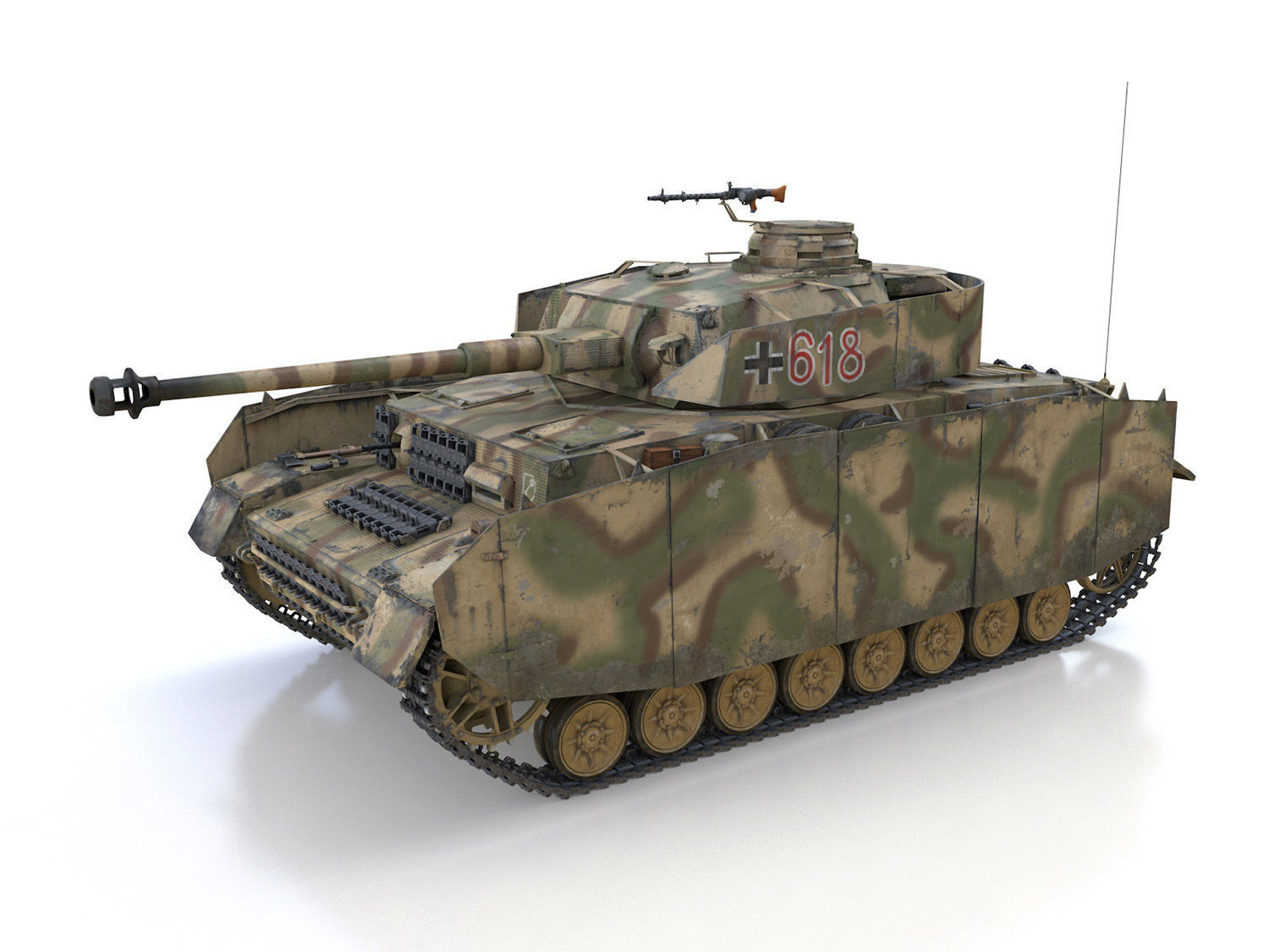 PzKpfw IV - Panzer 4 - Ausf H - 618 3D model_3