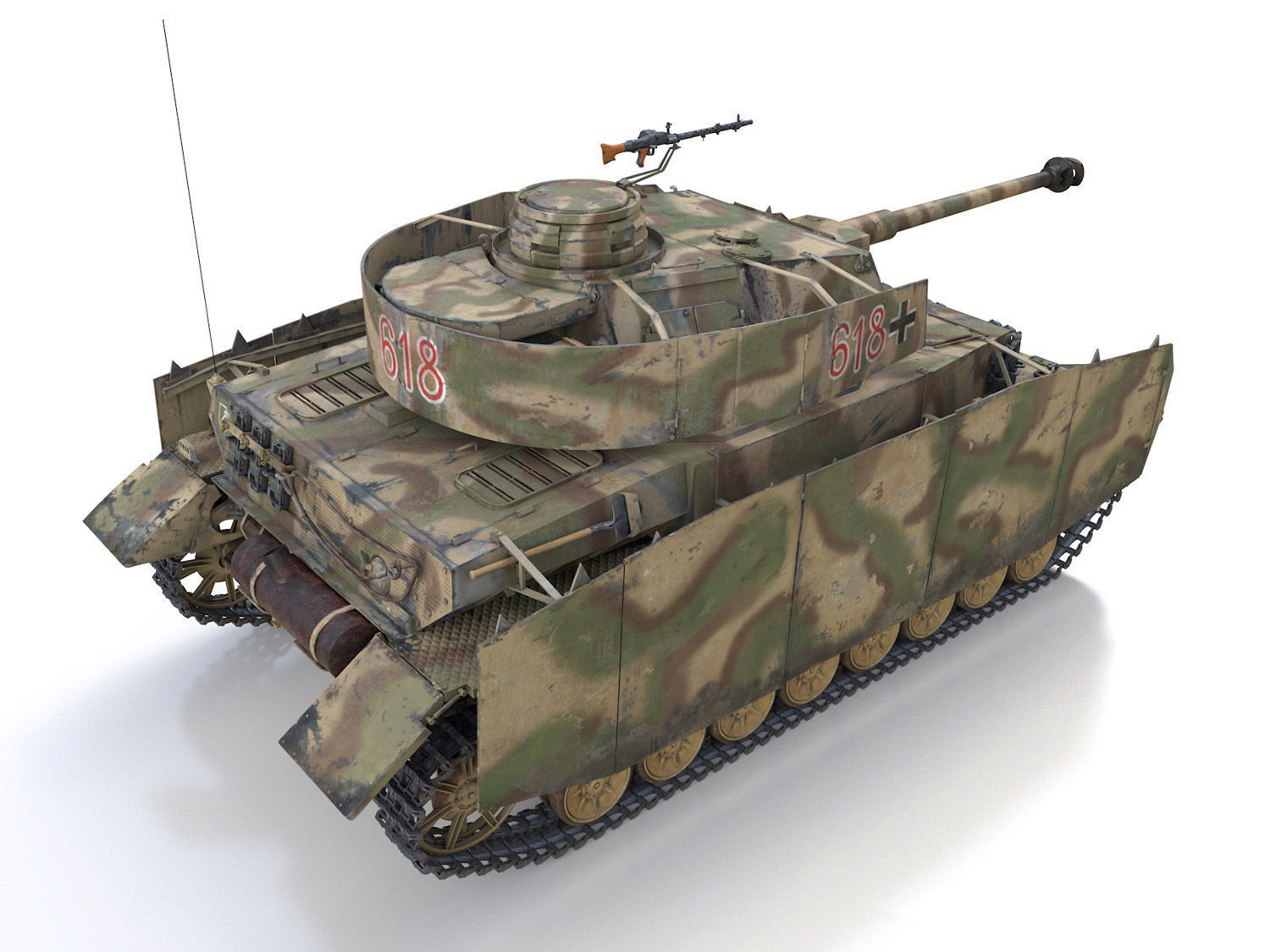 PzKpfw IV - Panzer 4 - Ausf H - 618 3D model_7