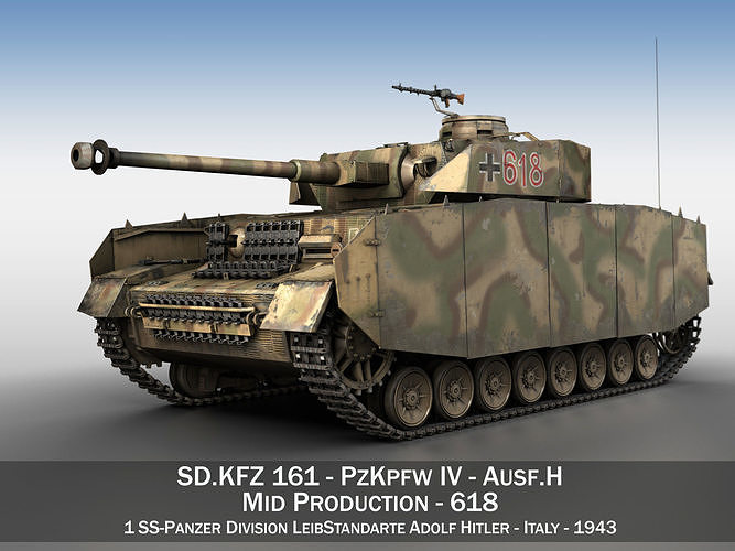PzKpfw IV - Panzer 4 - Ausf H - 618 3D model
