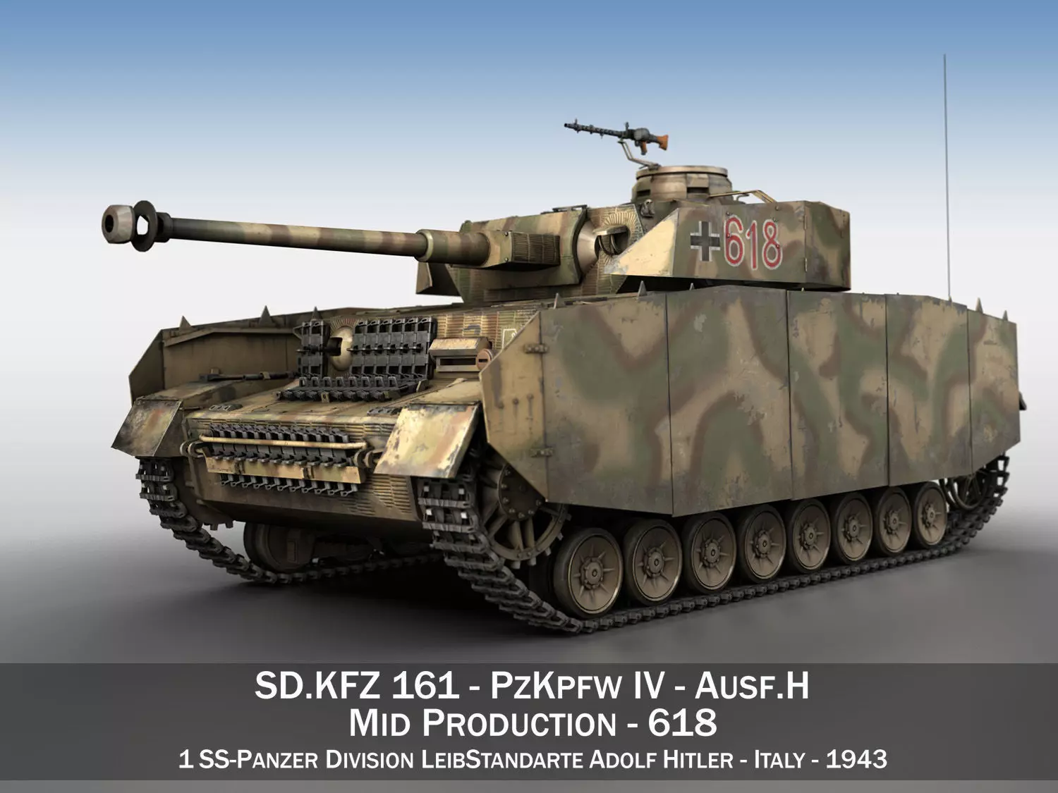 PzKpfw IV - Panzer 4 - Ausf H - 618 3D model_0