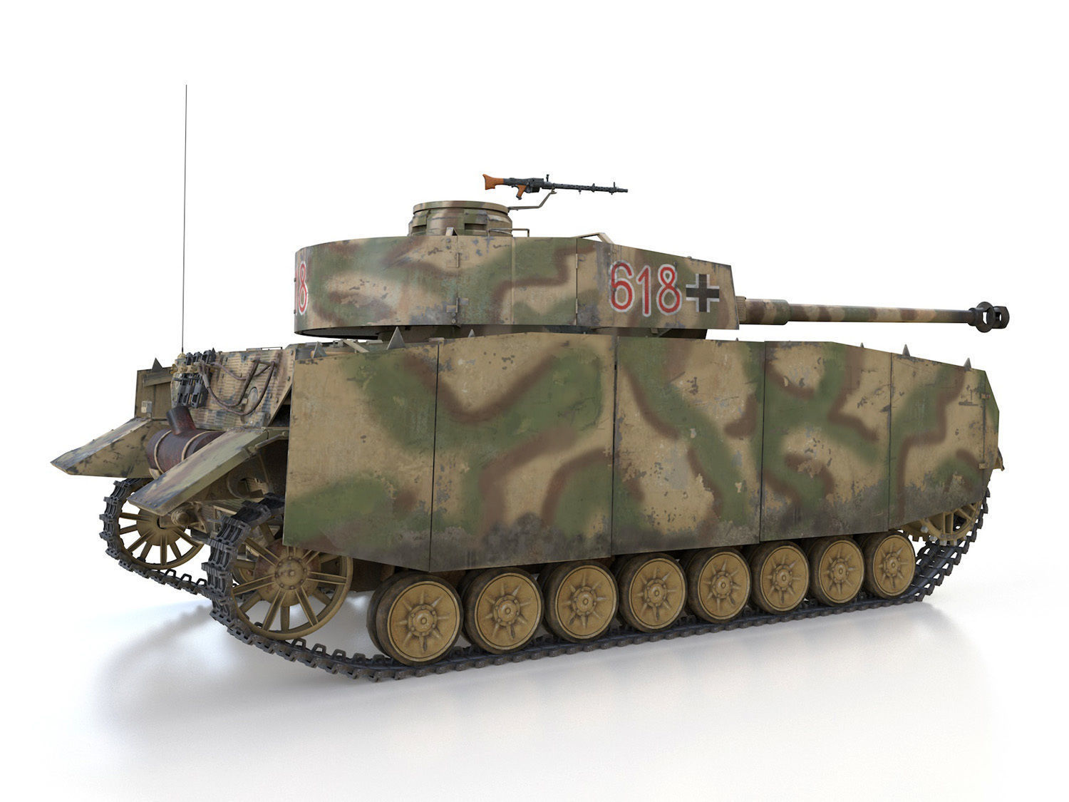 PzKpfw IV - Panzer 4 - Ausf H - 618 3D model_8