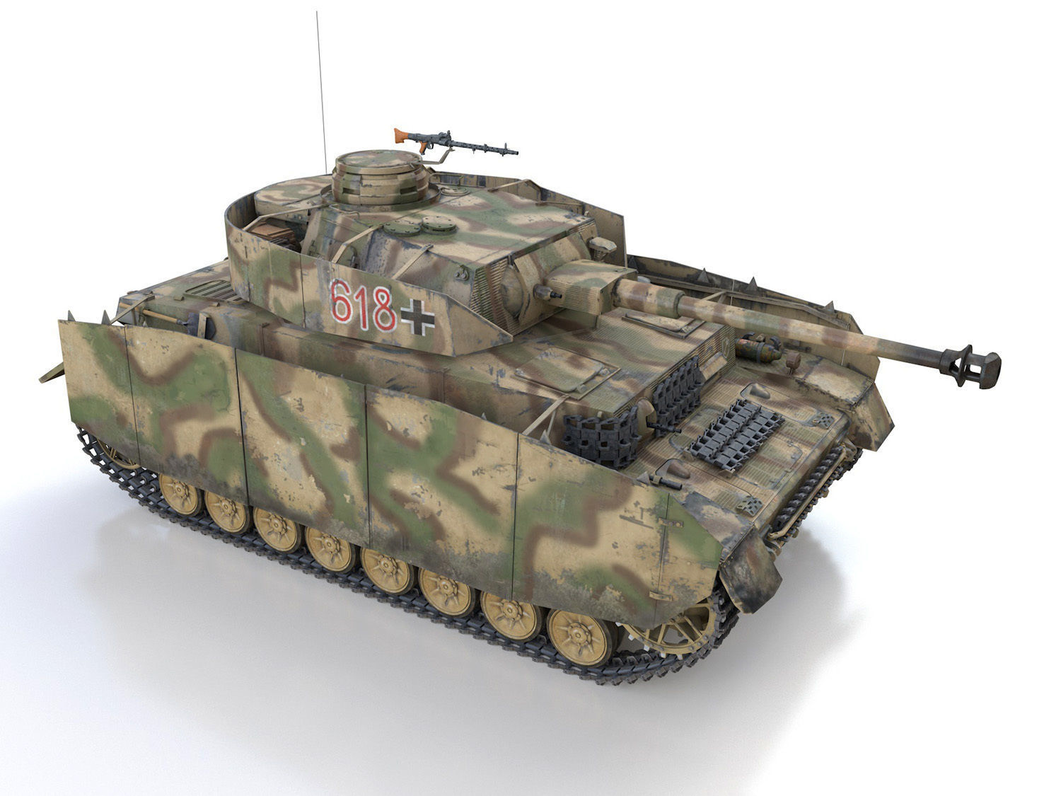 PzKpfw IV - Panzer 4 - Ausf H - 618 3D model_9
