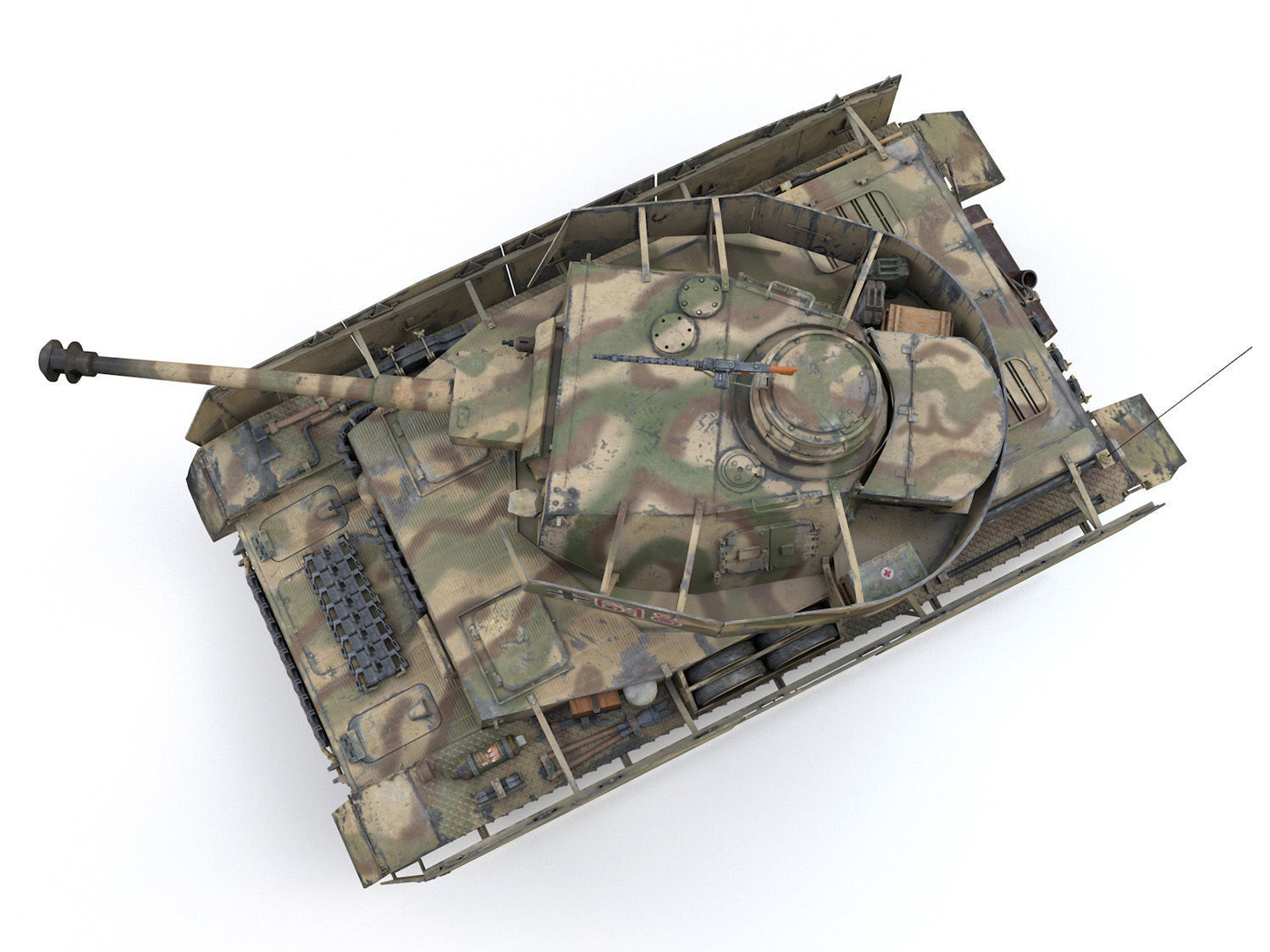 PzKpfw IV - Panzer 4 - Ausf H - 618 3D model_11