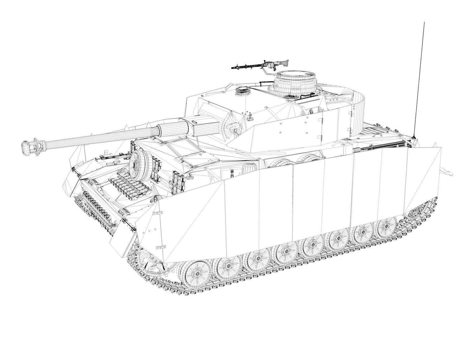 PzKpfw IV - Panzer 4 - Ausf H - 618 3D model_15