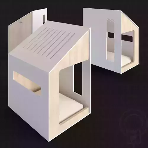 Larvik pet house Low-poly 3D model