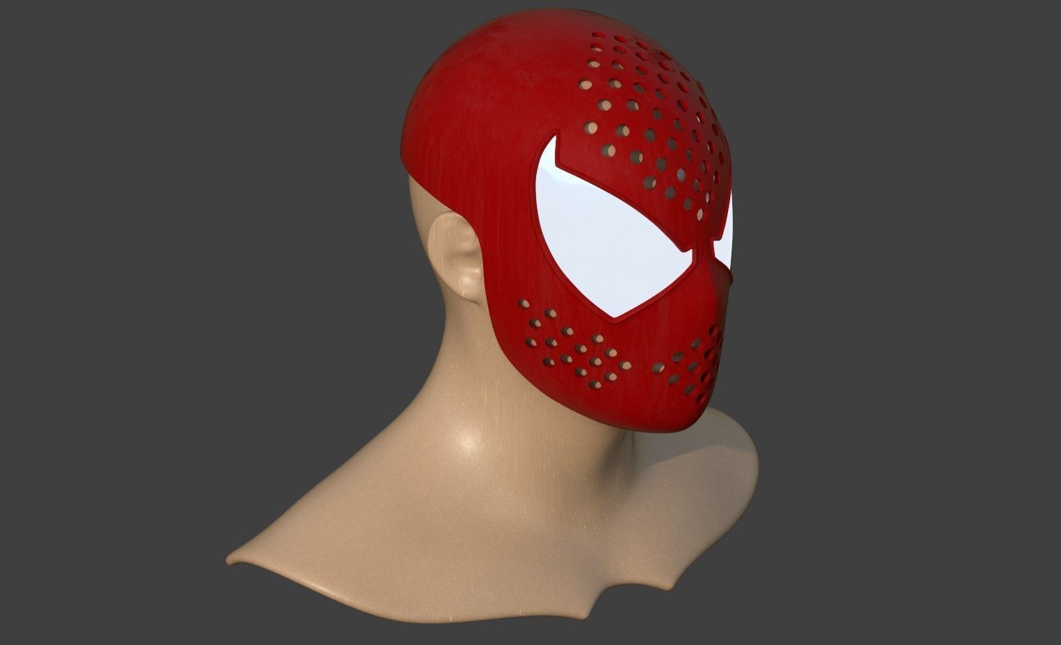 Spiderman Scarlet Faceshell ps4 3D print model_2
