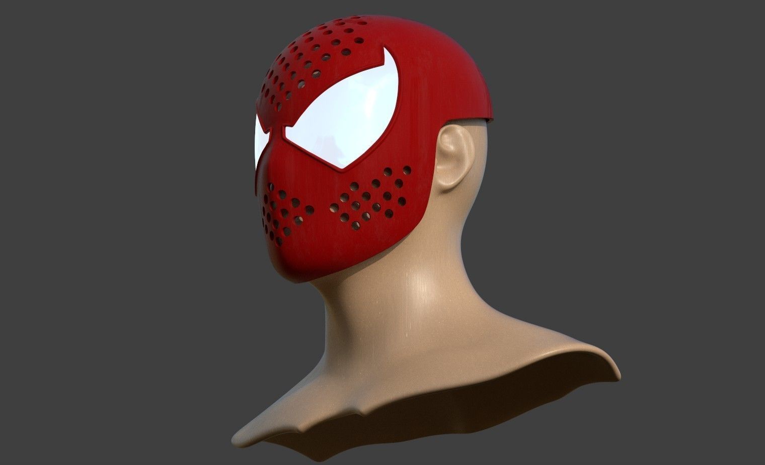Spiderman Scarlet Faceshell ps4 3D print model_1