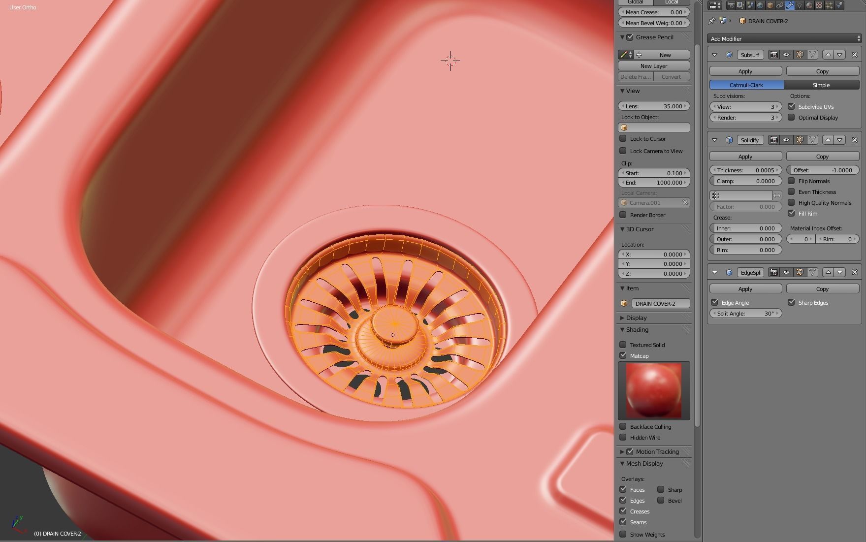 Kitchen Sink with double Bowl Tap and Drain 3D model_23