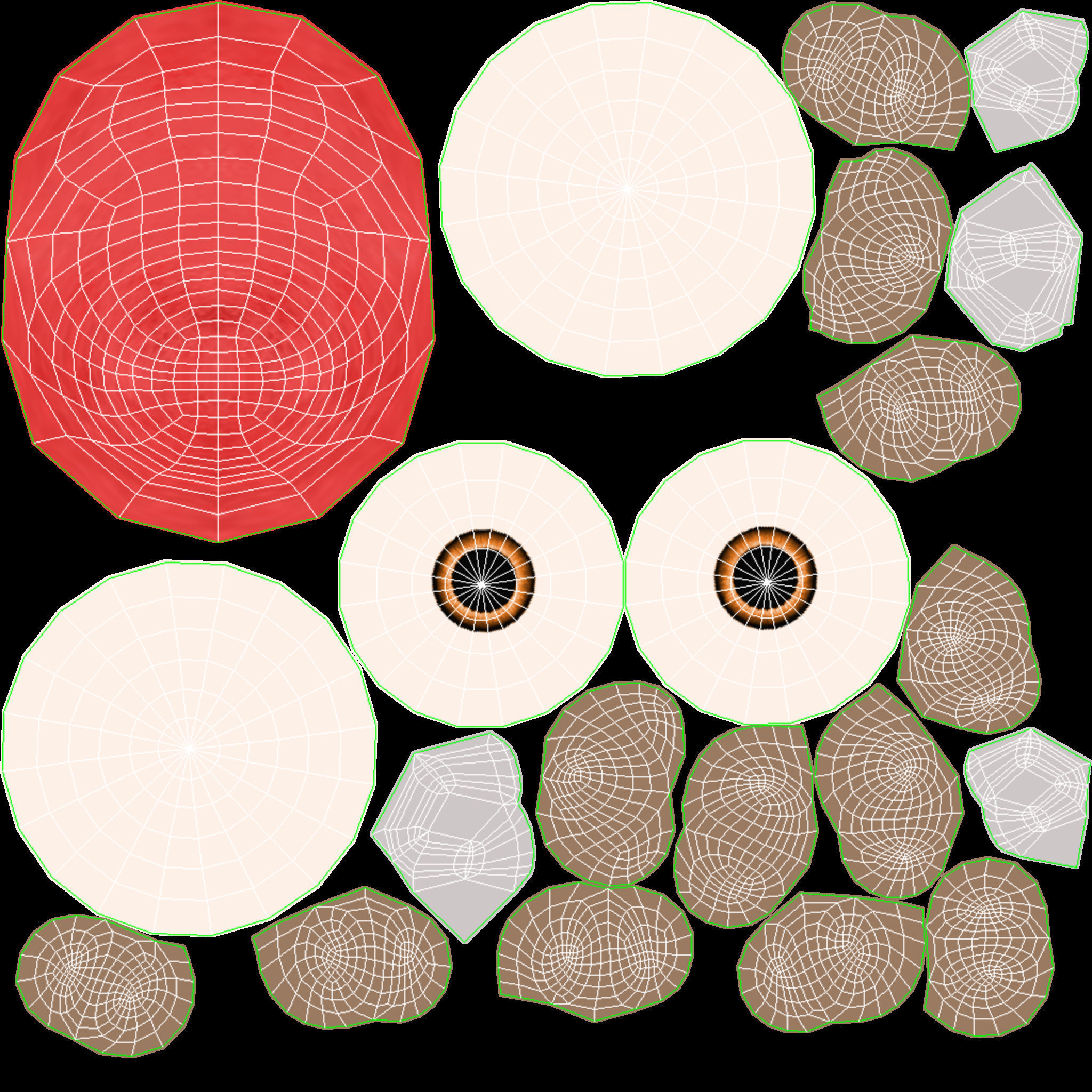 cartoon hippo Low-poly 3D model_12