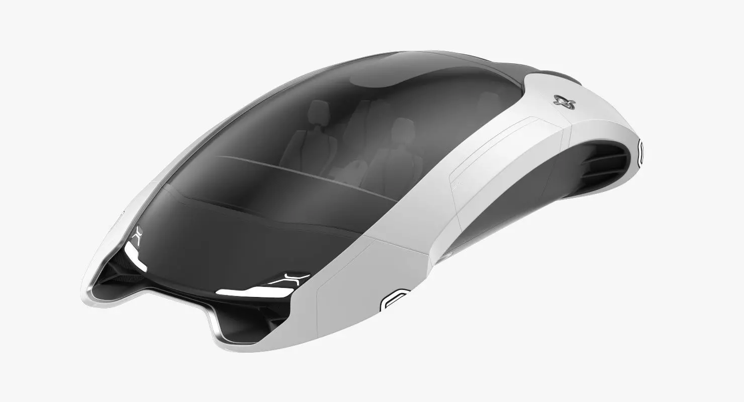 Hover car concept 4 3D model_0