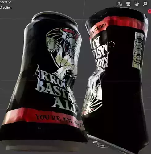 Broken Beer Can 3D model