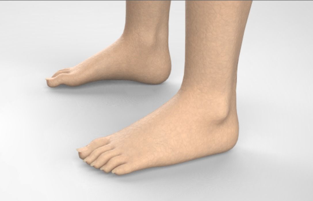 Female Character - Mid Poly 3D model_8