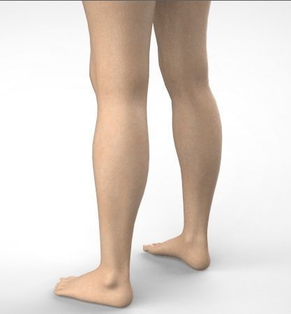 Female Character - Mid Poly 3D model_4