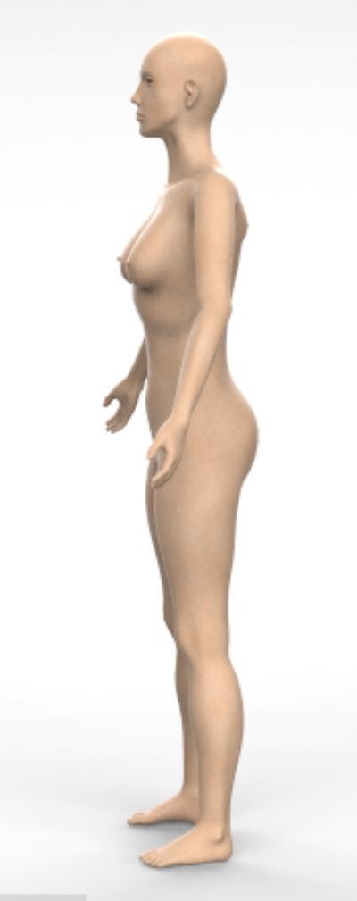 Female Character - Mid Poly 3D model_3