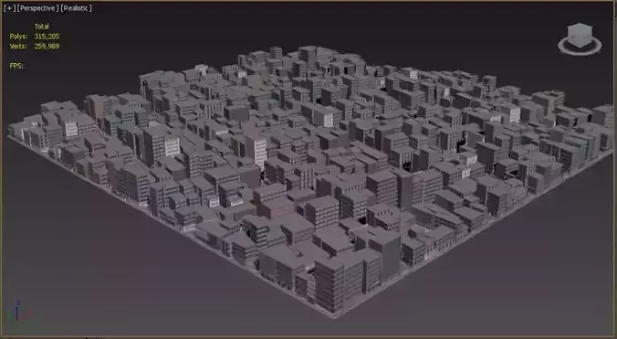 lowpoly cityspace city