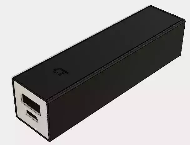 Single 18650 Cell Power Bank 3D print model
