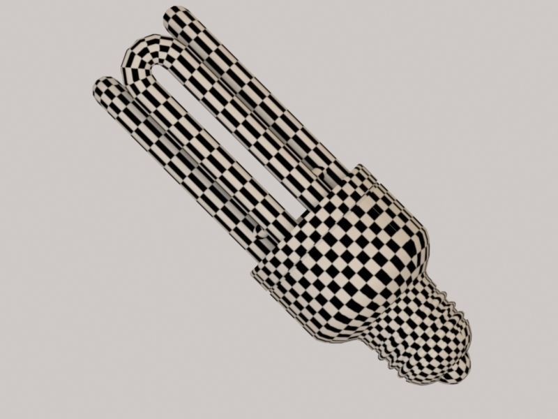 Fluorescent light bulb 3D model_4