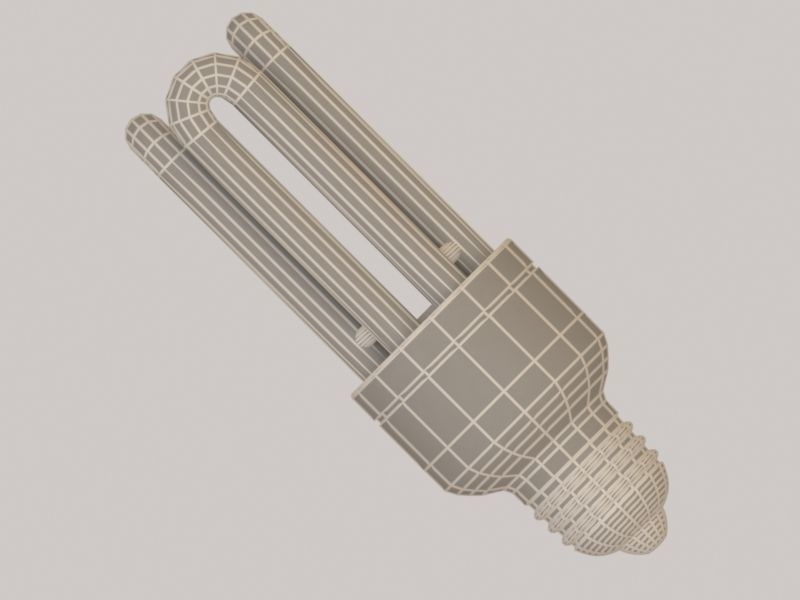 Fluorescent light bulb 3D model_7