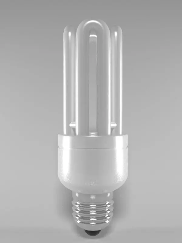 Fluorescent light bulb 3D model_0