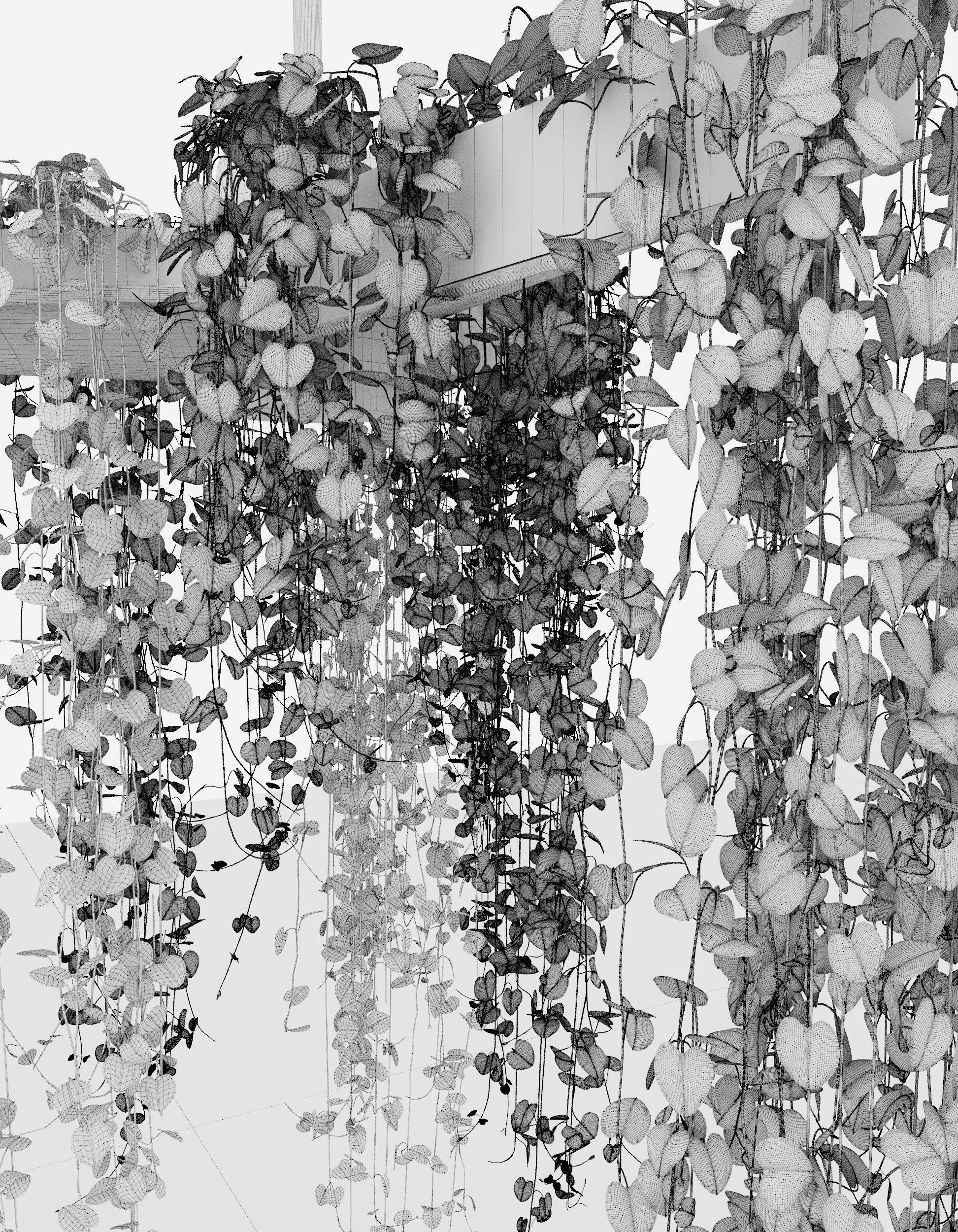 Plant49 ivy chandelier 3D model_4