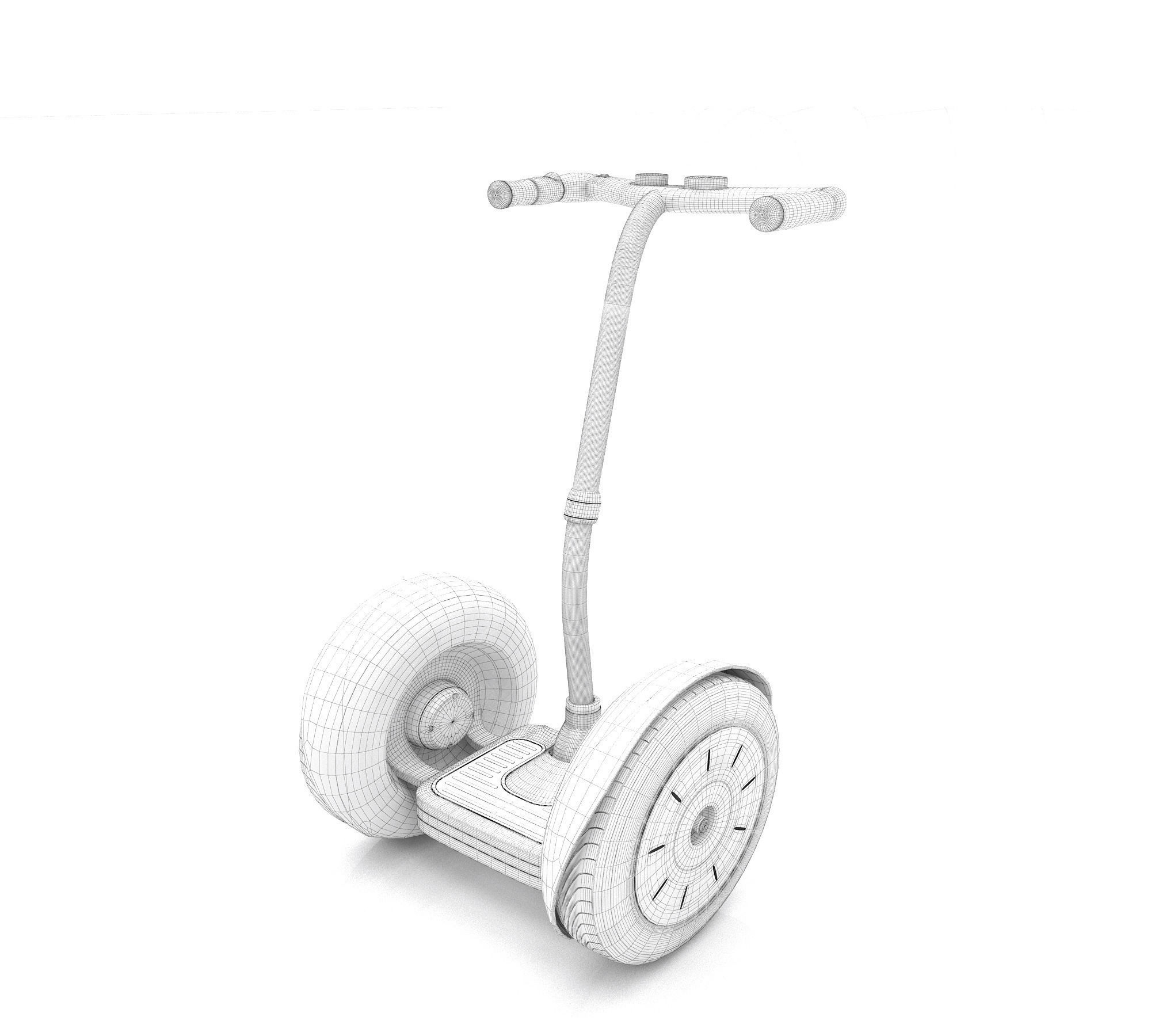 segway electric scooter 3D model_4