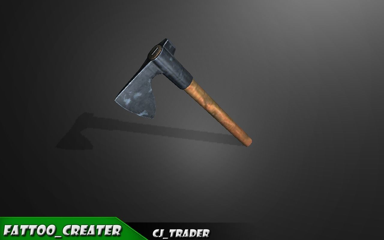 Medieval PBR Axe Collection Pack Low-Poly 3D Model _6