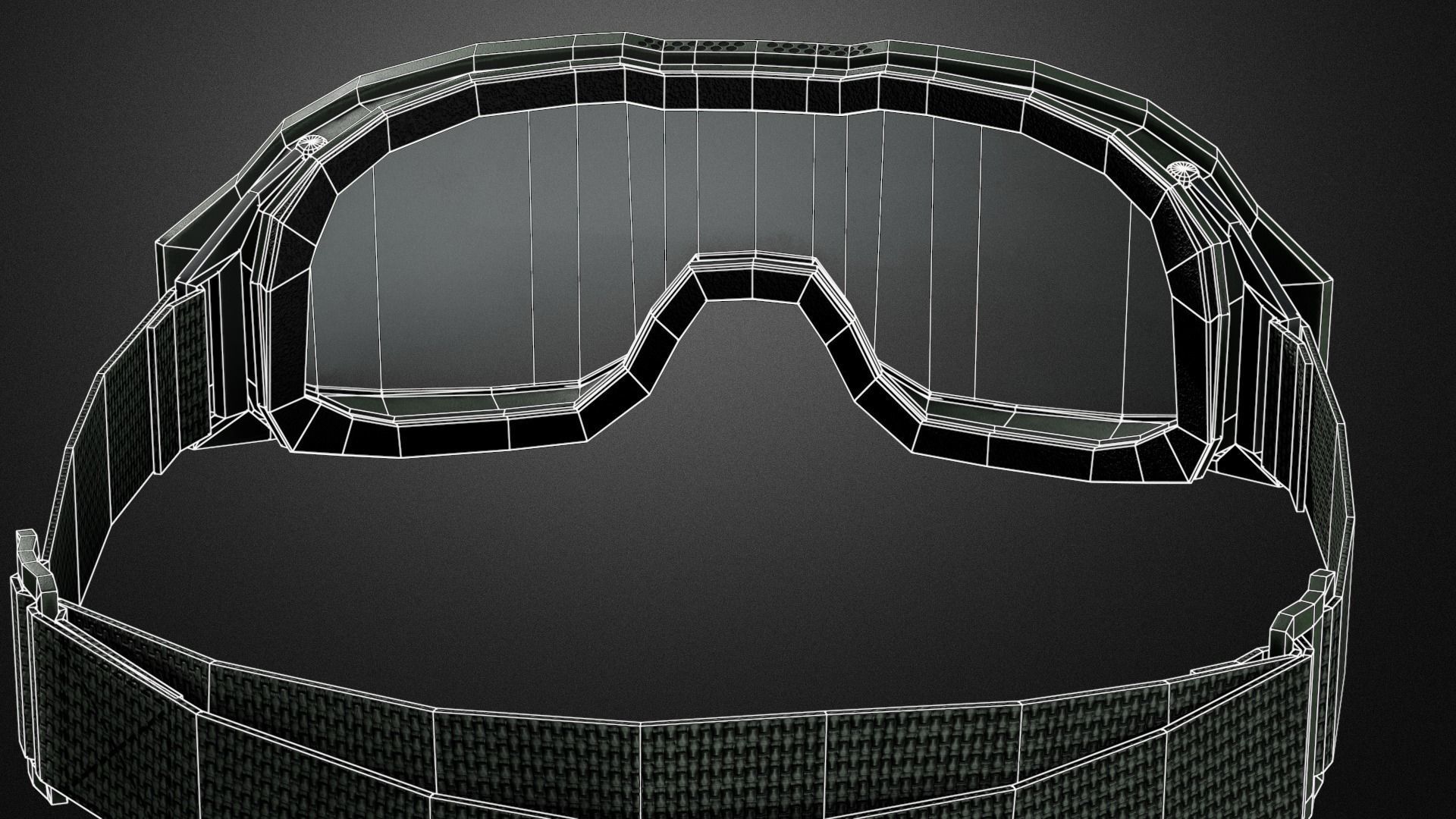 Tactical glasses Low-poly 3D model_9