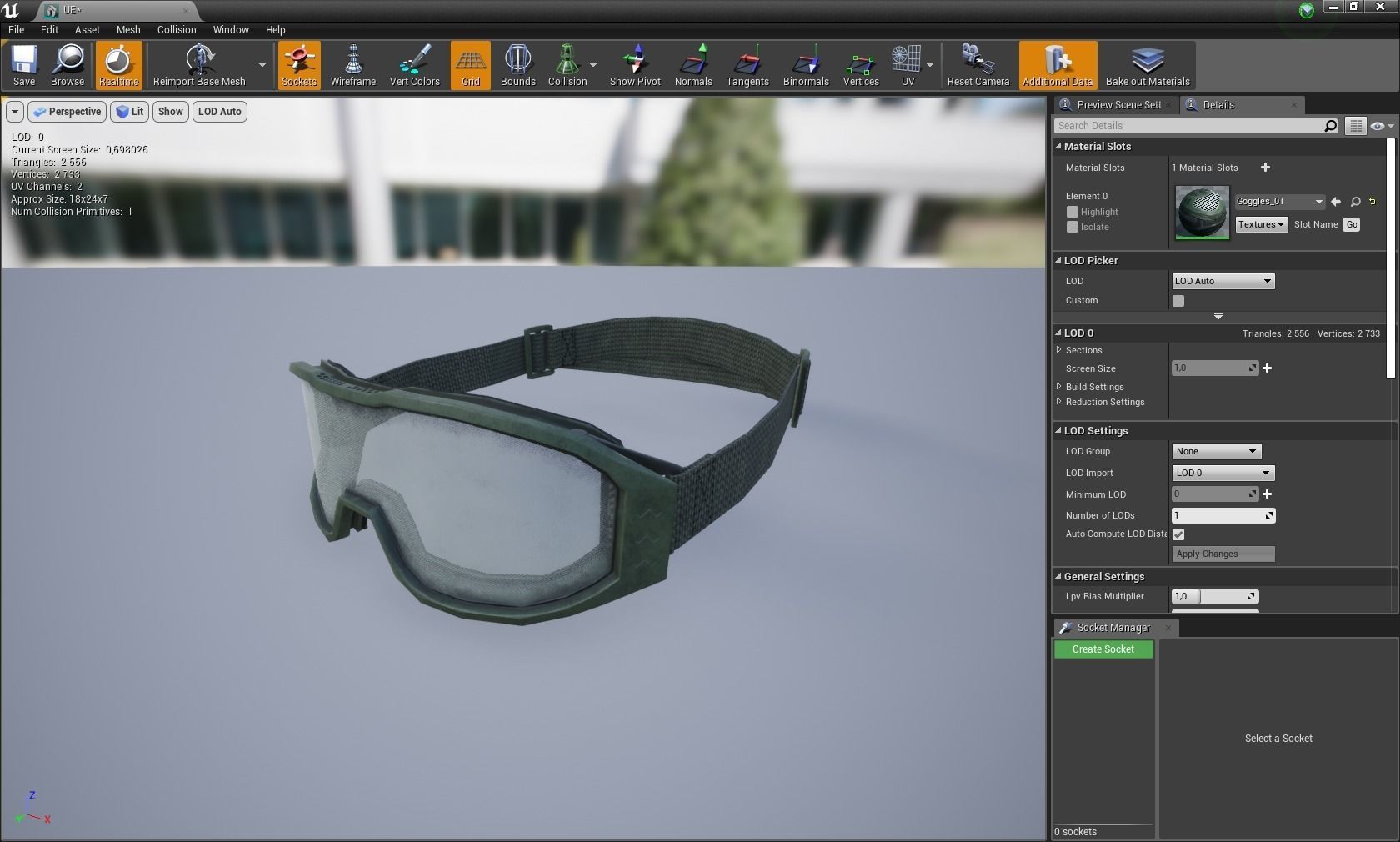 Tactical glasses Low-poly 3D model_10
