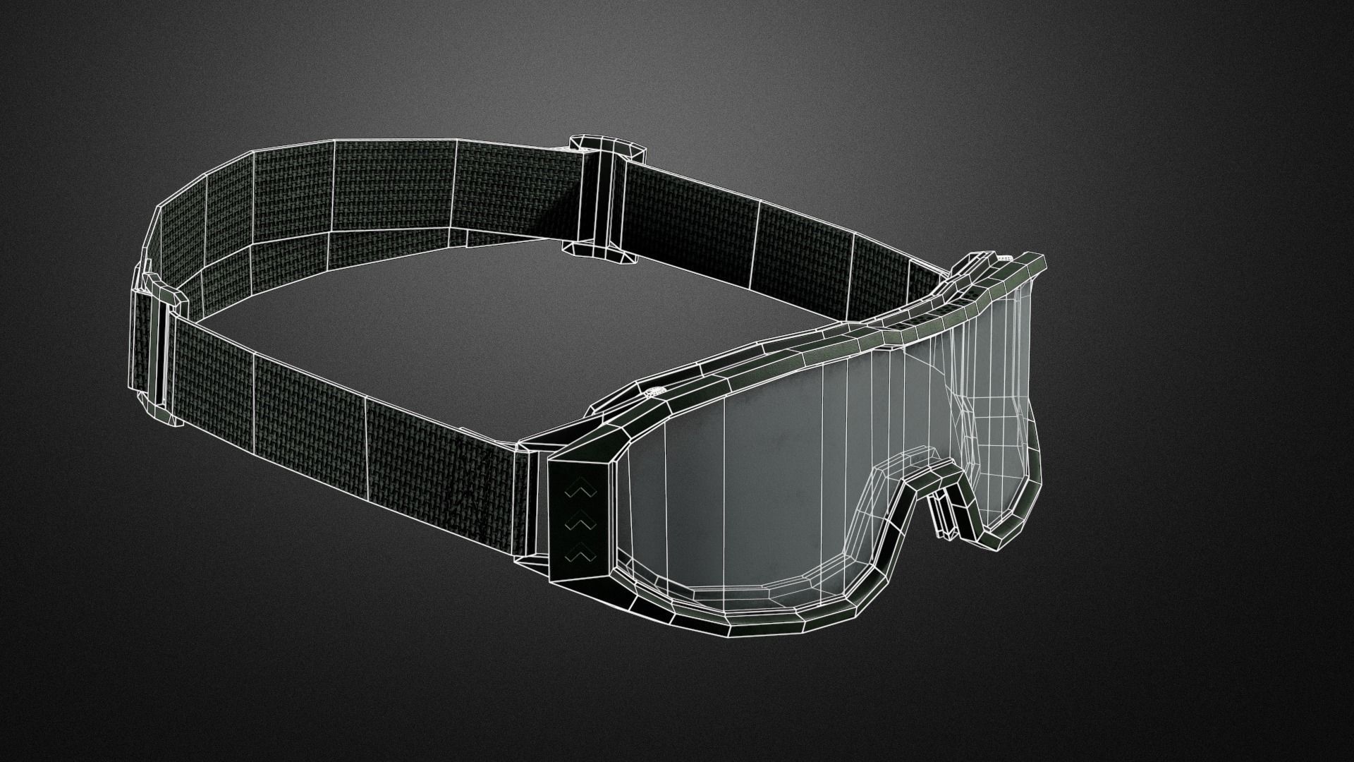 Tactical glasses Low-poly 3D model_8