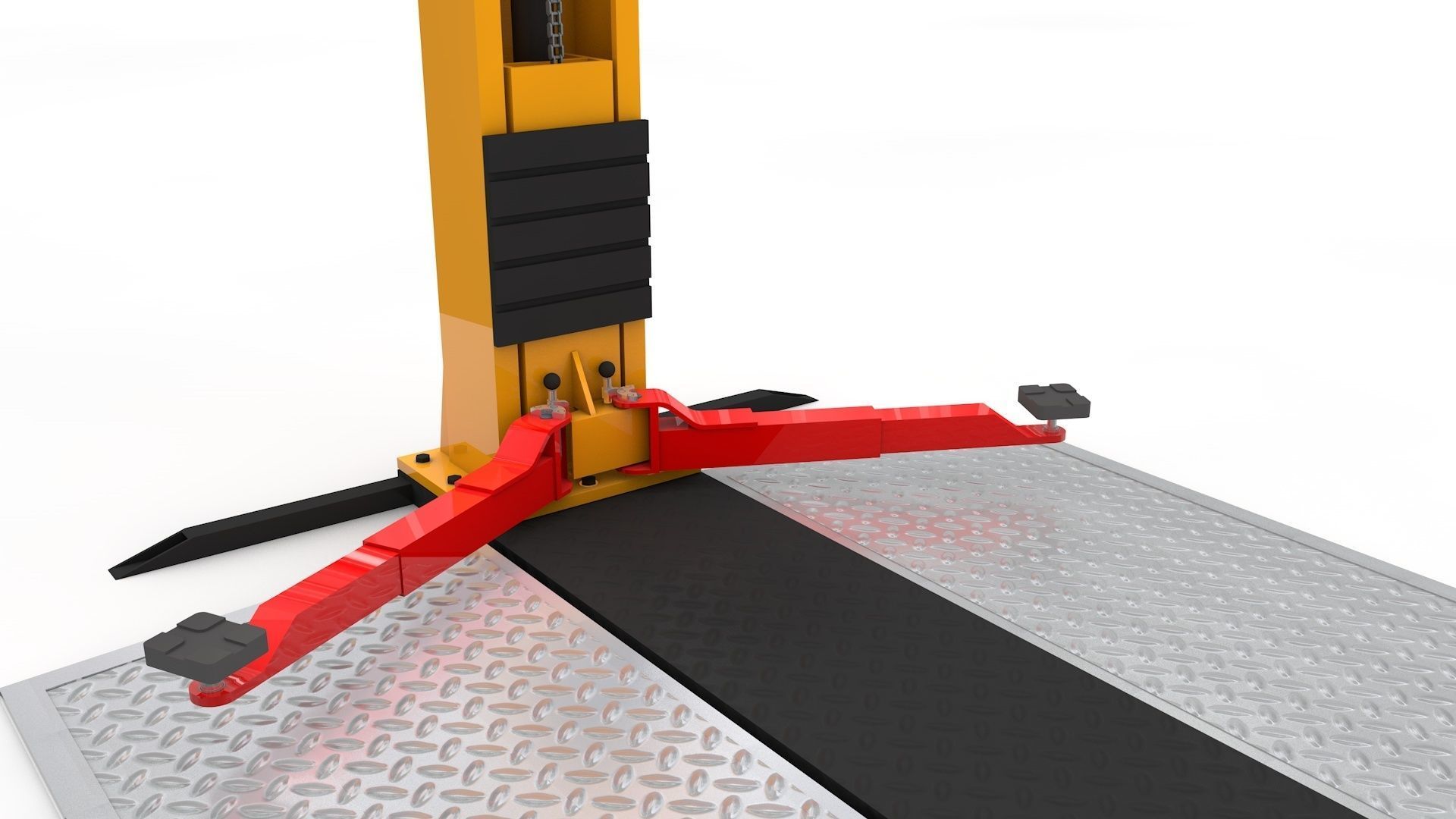 Car Lift Animated 3D model_7