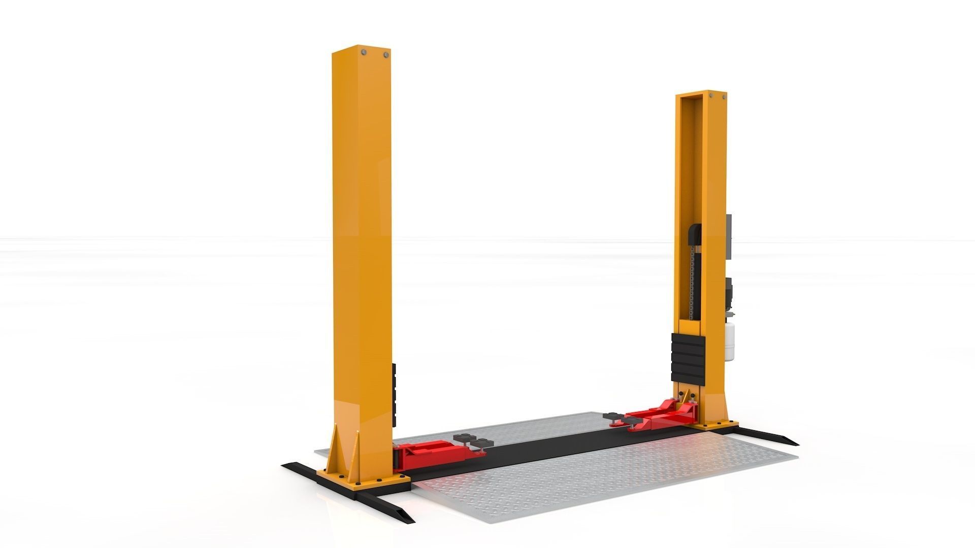 Car Lift Animated 3D model_1