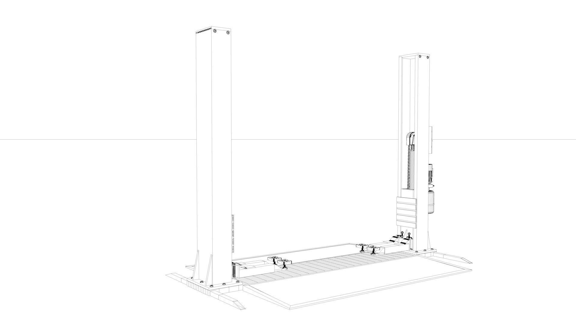 Car Lift Animated 3D model_18