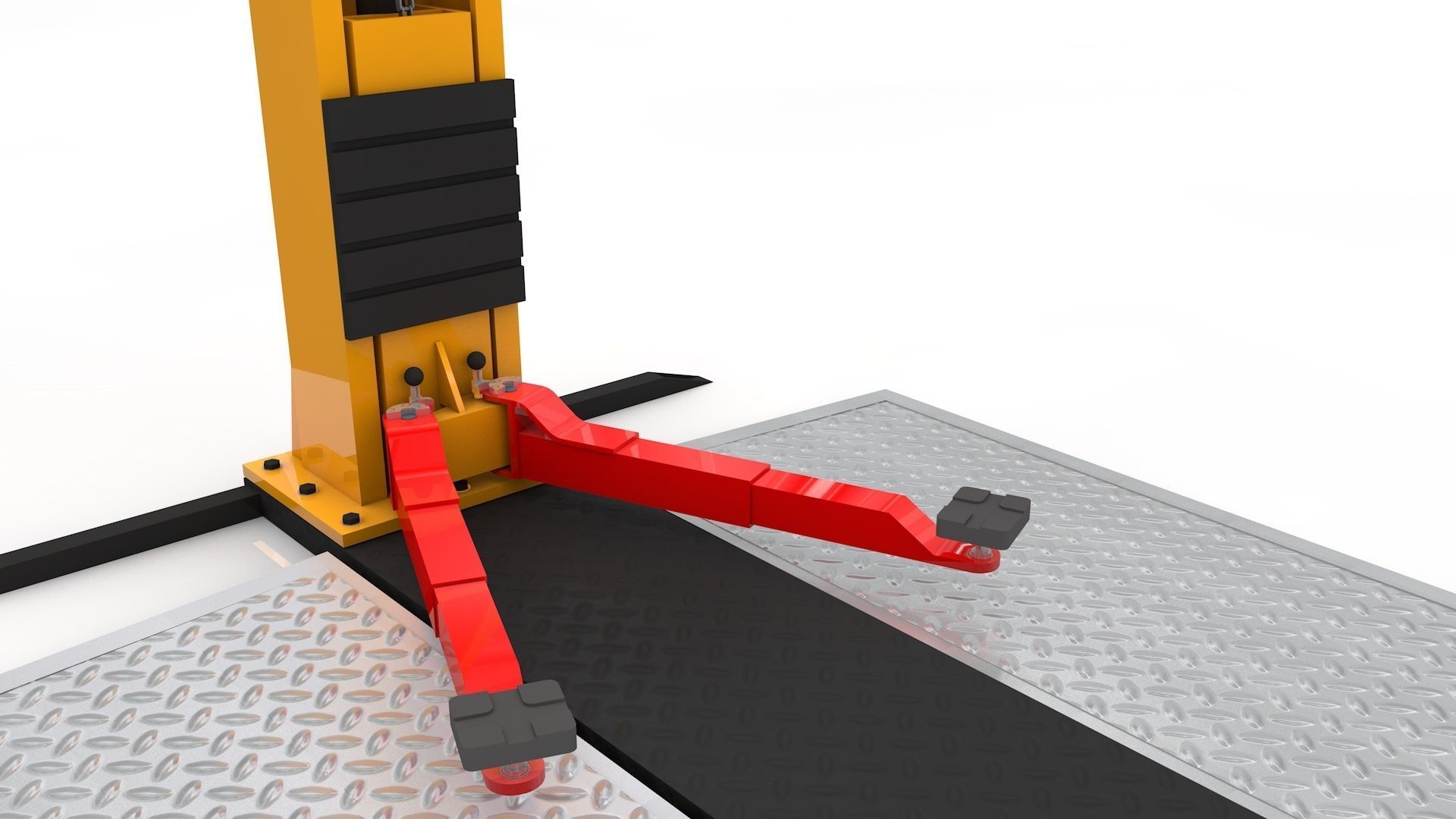Car Lift Animated 3D model_6