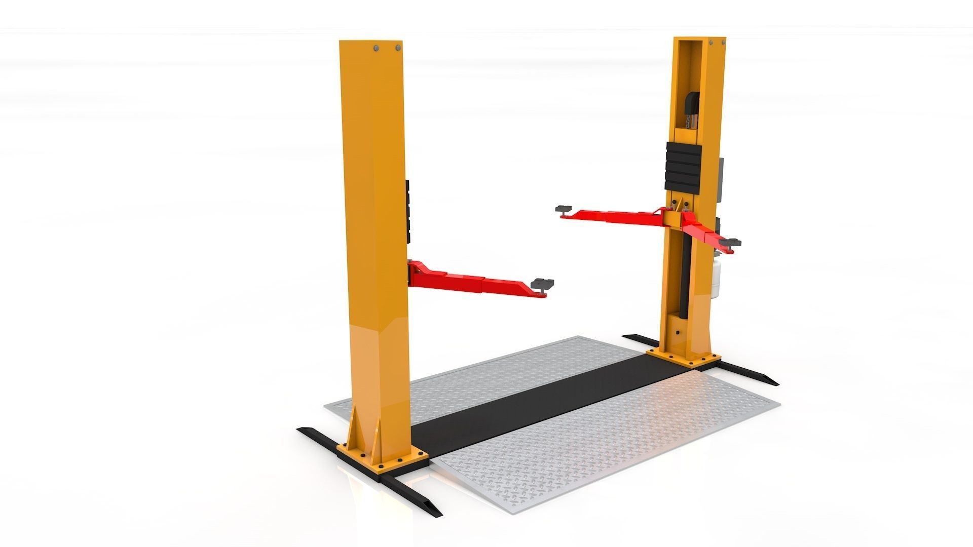 Car Lift Animated 3D model_16