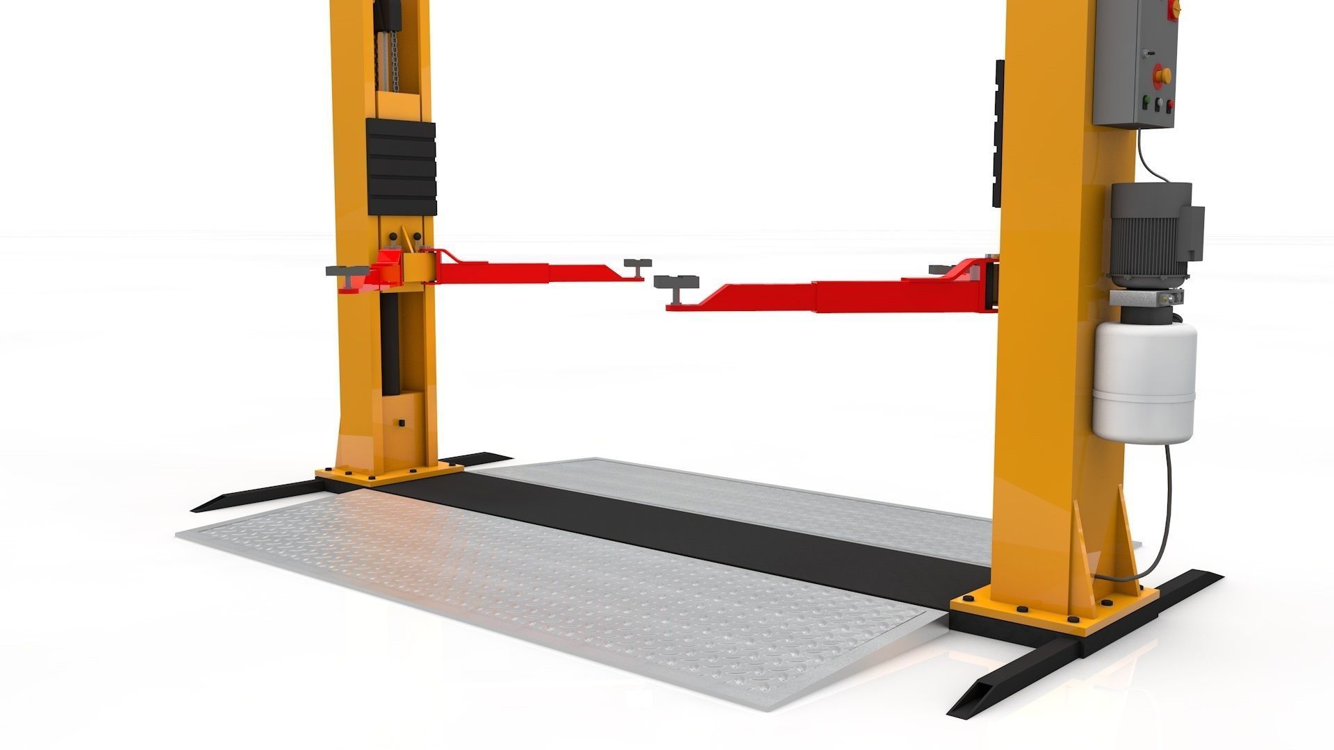 Car Lift Animated 3D model_10