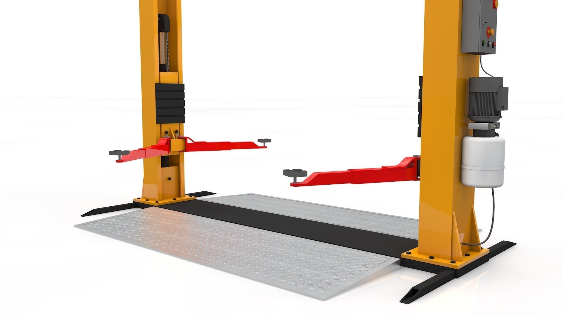 Car Lift Animated 3D model_9